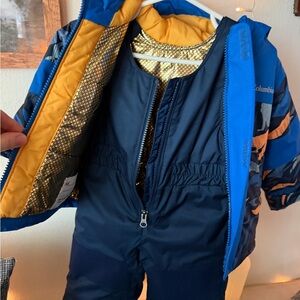 Columbia Orange and Black Patterned Fabric